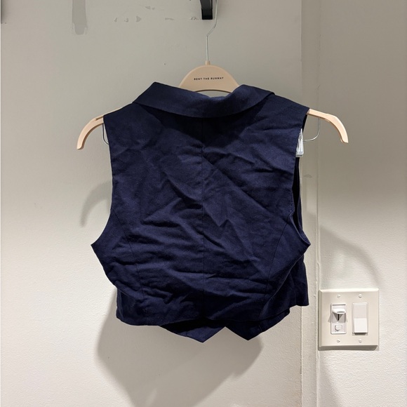 Lulu's Deep Blue Button-Up Vest - Picture 3 of 3